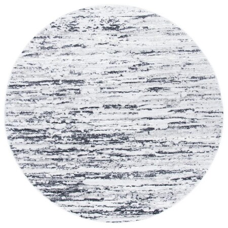 Safavieh 5 ft. 3 in. x 5 ft. 3 in. Amelia 700 Runner Area Rug; Light Grey & Charcoal ALA768F-5R